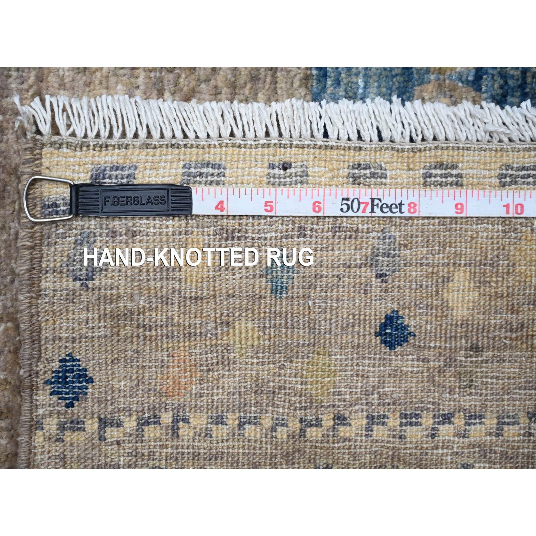 Tapis oriental gris attentionné Kashkuli Gabbeh noué à la main 9'1