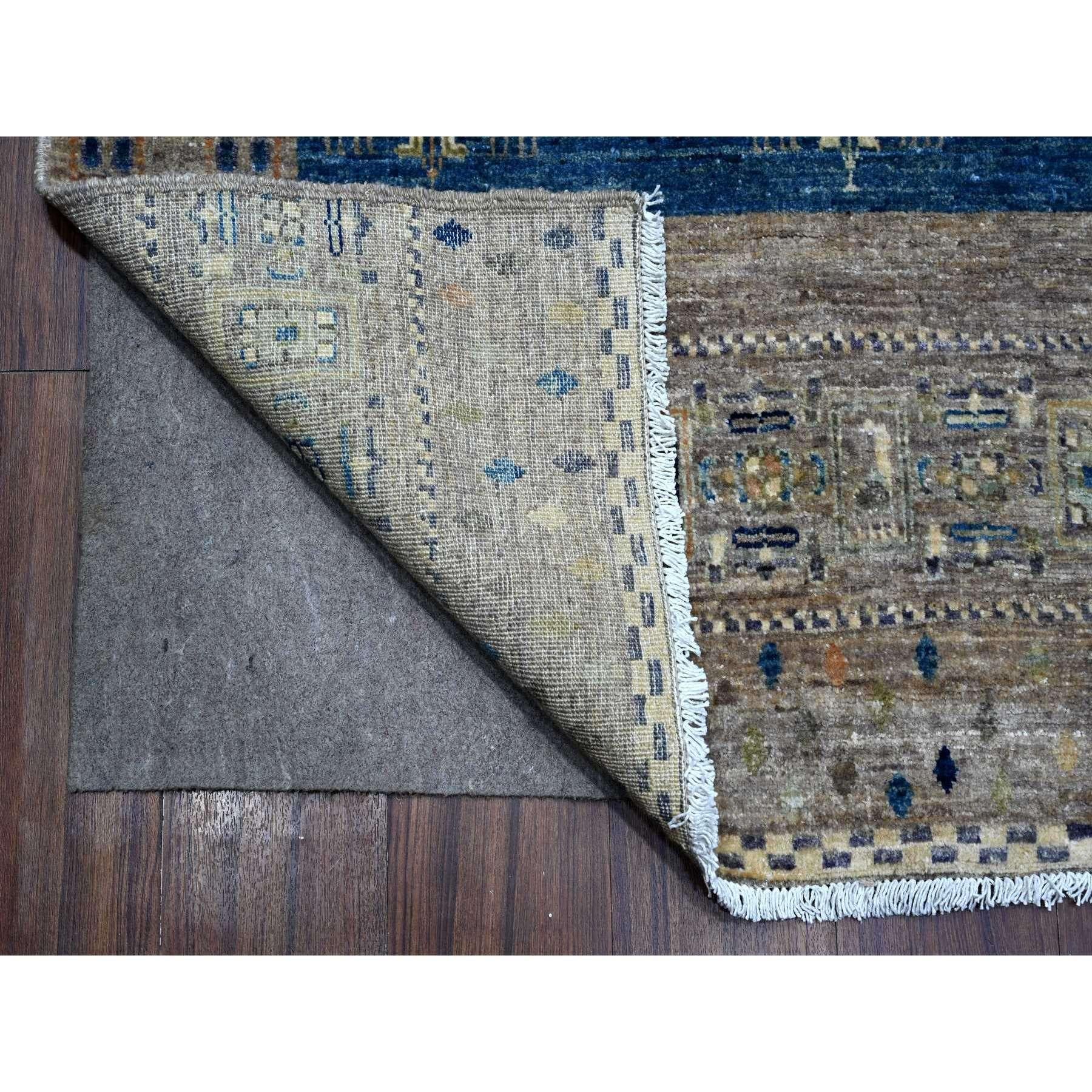 Afghan Tapis oriental gris attentionné Kashkuli Gabbeh noué à la main 9'1