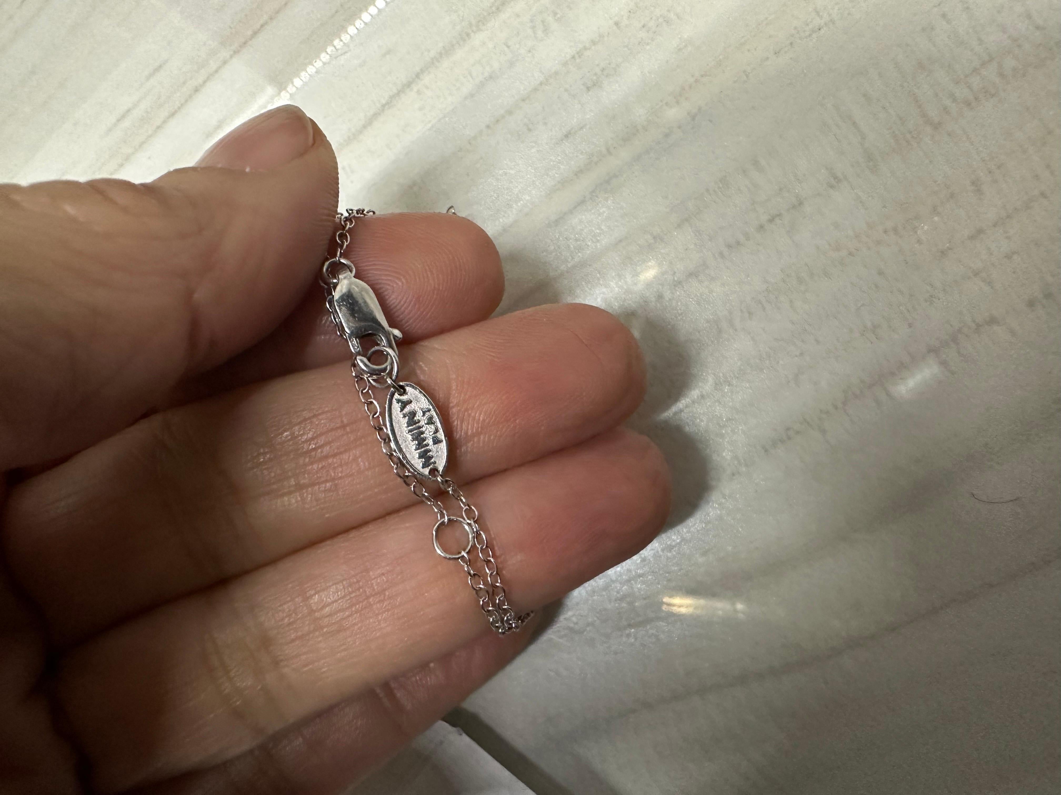 Mindi Mond Kunst  Einzigartige Halskette aus Platin mit geometrischem Diamant-Onyx im Deko-Stil  im Angebot 1