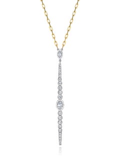 Mindi Mond Diamond Marquise Bar Pendant Necklace