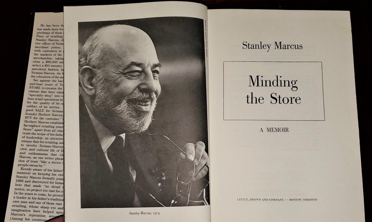 Minding the Store by Stanley Marcus First Edition Signed In Good Condition For Sale In Dallas, TX