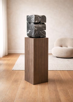 Mindscape 01 Large Black Marble Sculpture by Jeroen Broux