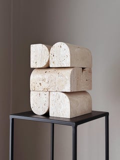 Mindscape 01 Large Travertine Sculpture by Jeroen Broux