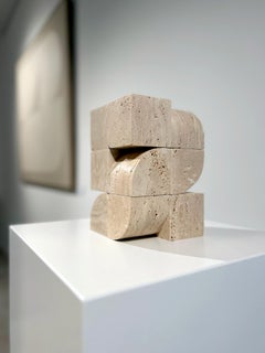 Mindscape 02 Medium Travertine Sculpture by Jeroen Broux