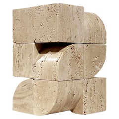 Mindscape 02 Medium Travertine Sculpture by Jeroen Broux