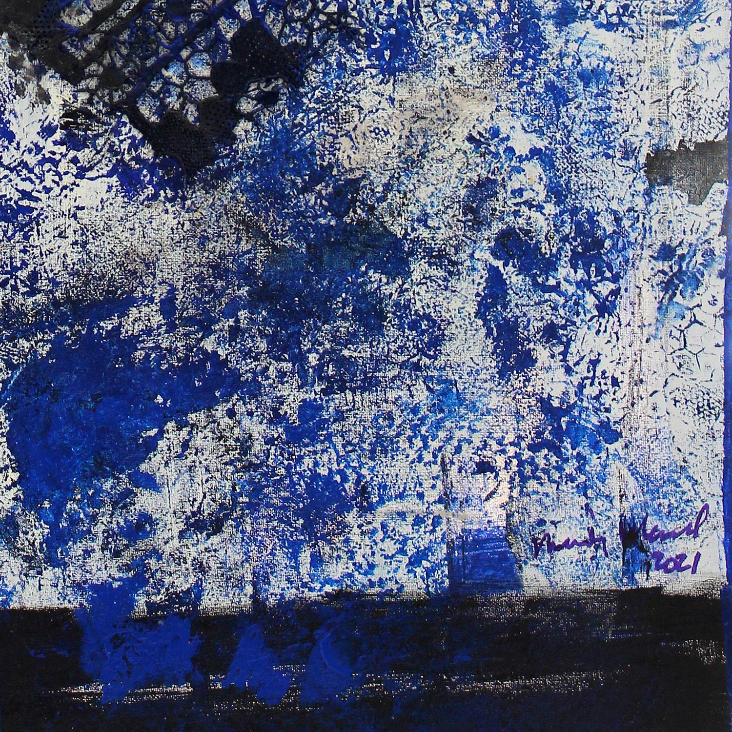 Mindy Weisel, The Lace House, 2021, Öl auf Leinwand mit Spitze 80 x 65 cm 31 x 26 Zoll im Angebot 3