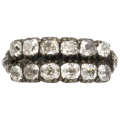 Mine Cut 2.60+ Carat Diamonds Antique Ring 15 Karat Gold