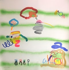 Clown Conference, Mixed Media on Paper