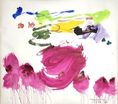 Magenta Frolic, Painting, Acrylic on Watercolor Paper