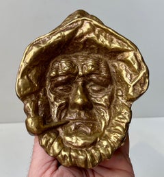 'Miner' Mike Keeler 'The Old Man and the Sea' Ashtray in Brass, Signed, 1967