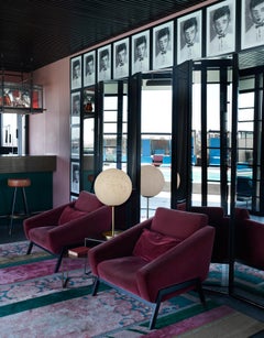 Mineral Red Veinings Stand Floor Lamp by SLIDE Studio