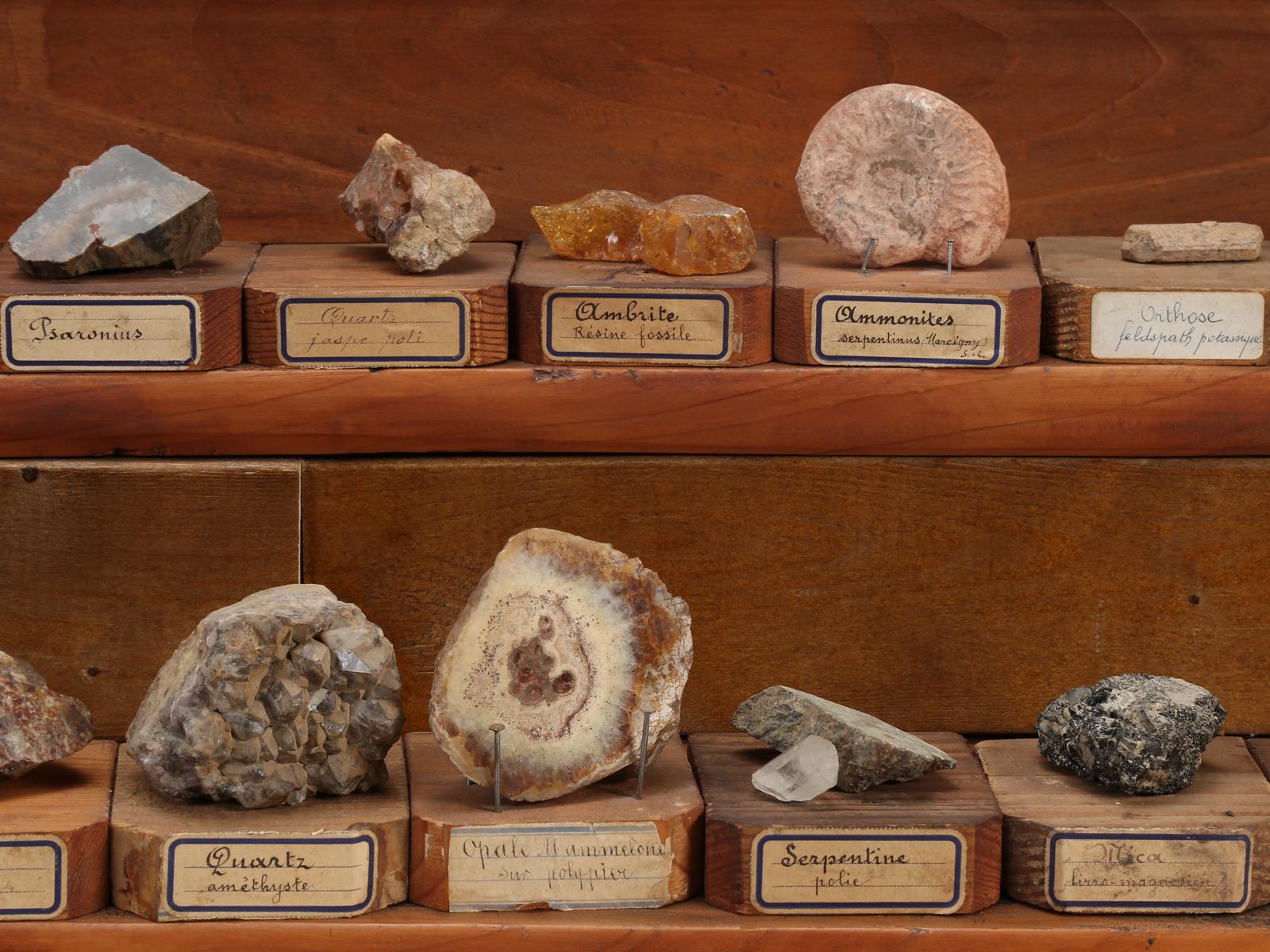 Mineral Specimen Collection, from a circa 1891 School in France 7