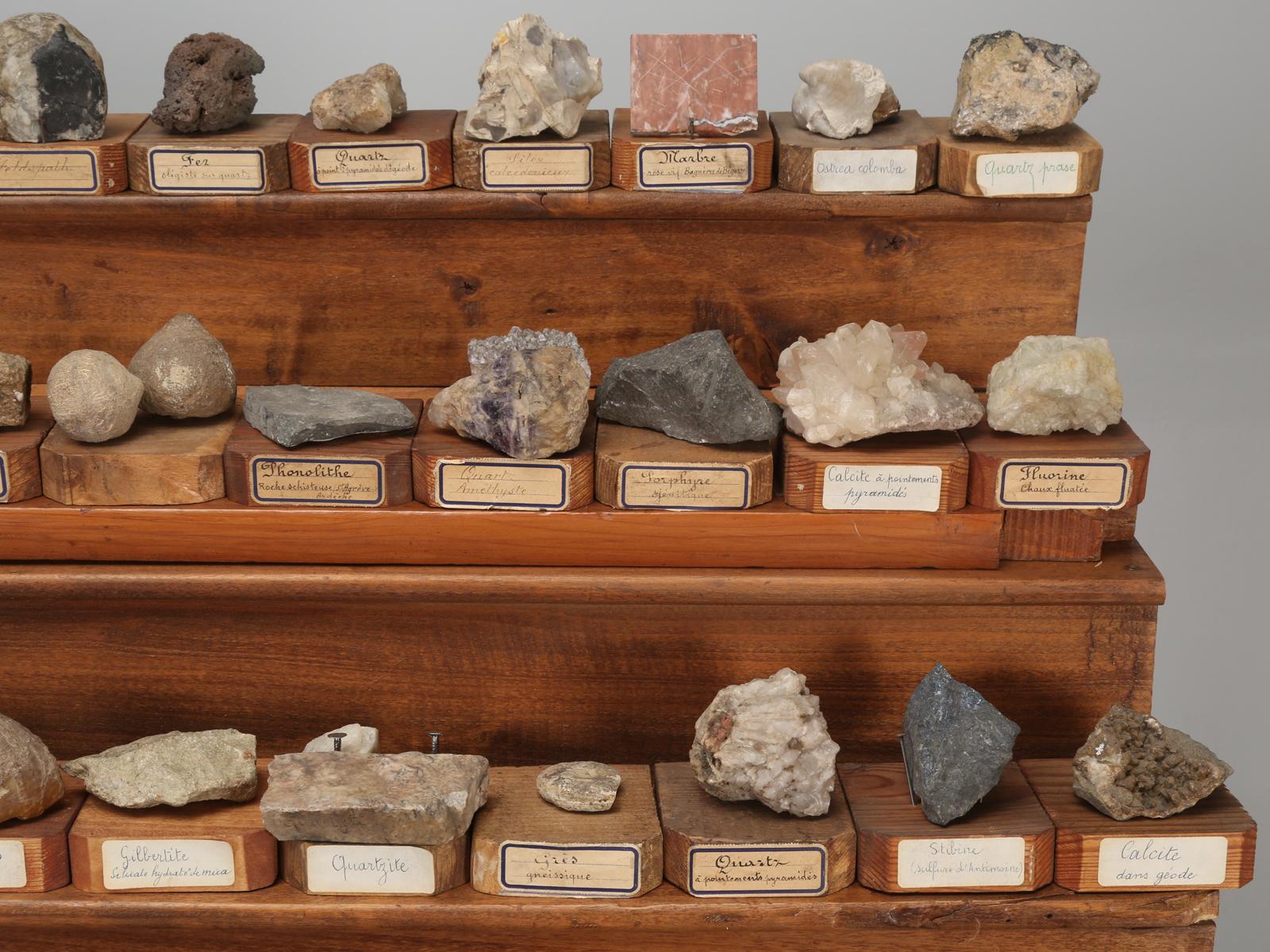 Late 19th Century Mineral Specimen Collection, from a circa 1891 School in France