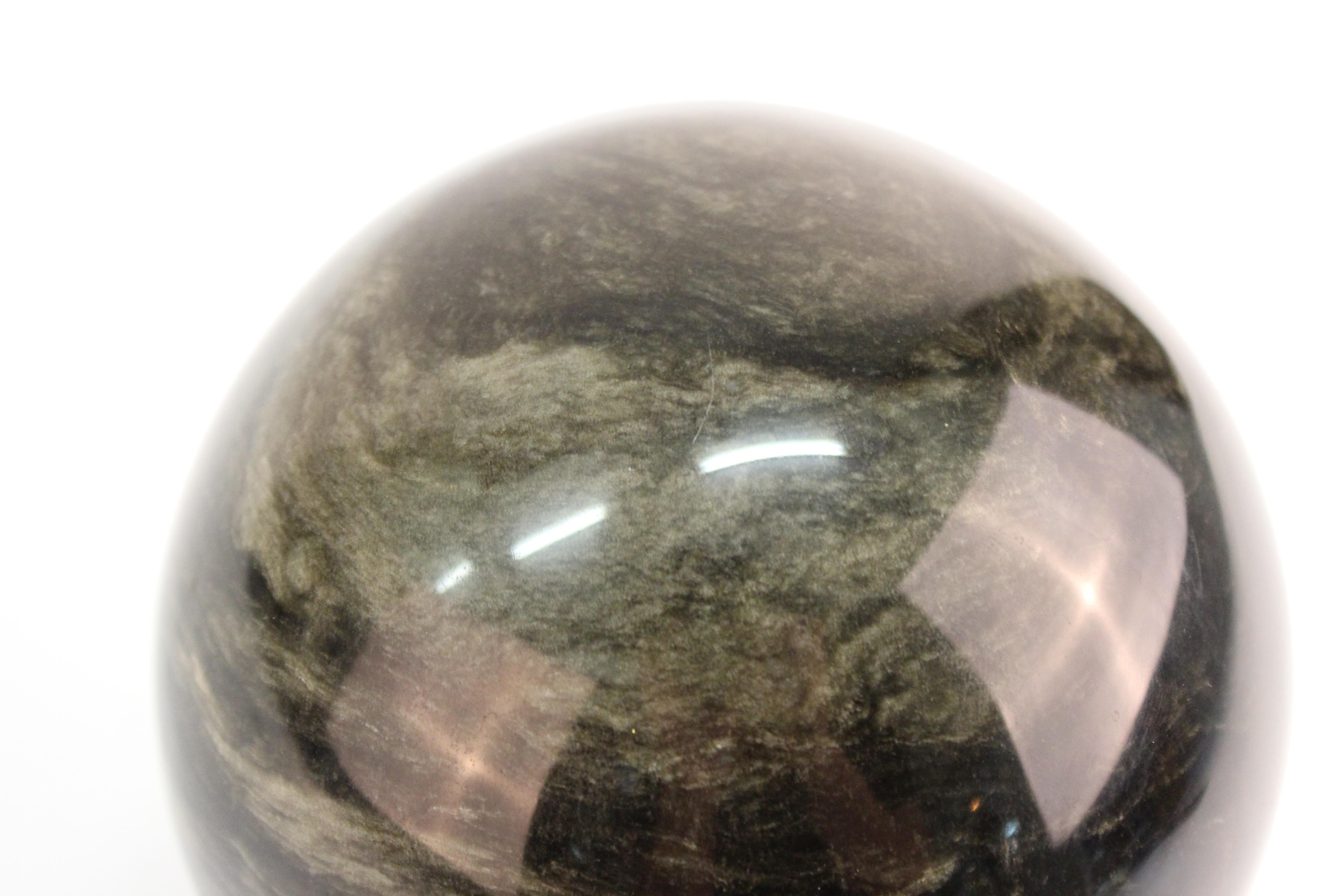 Mineral Specimen Sphere on Art Deco Stand 1