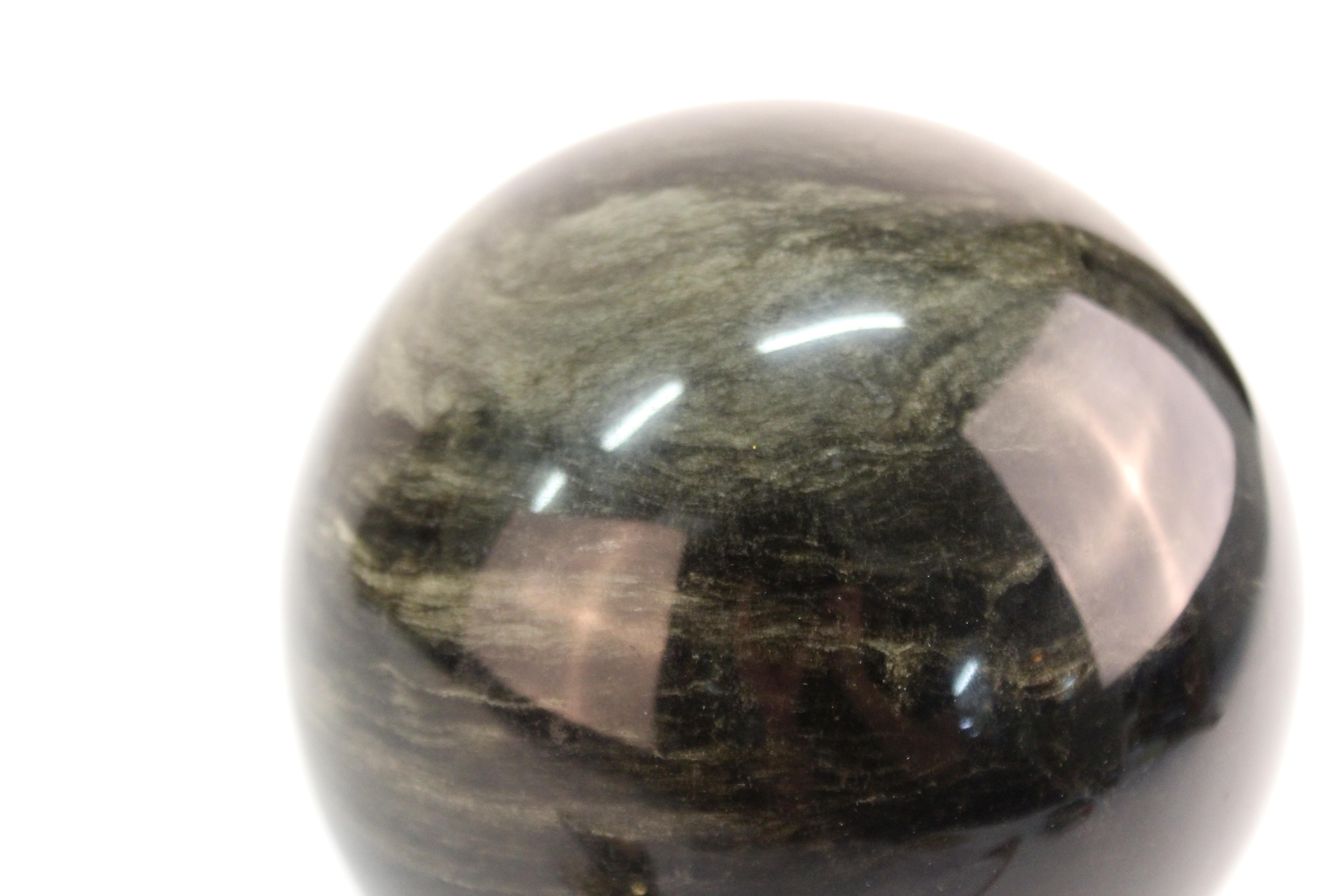 Mineral Specimen Sphere on Art Deco Stand 2