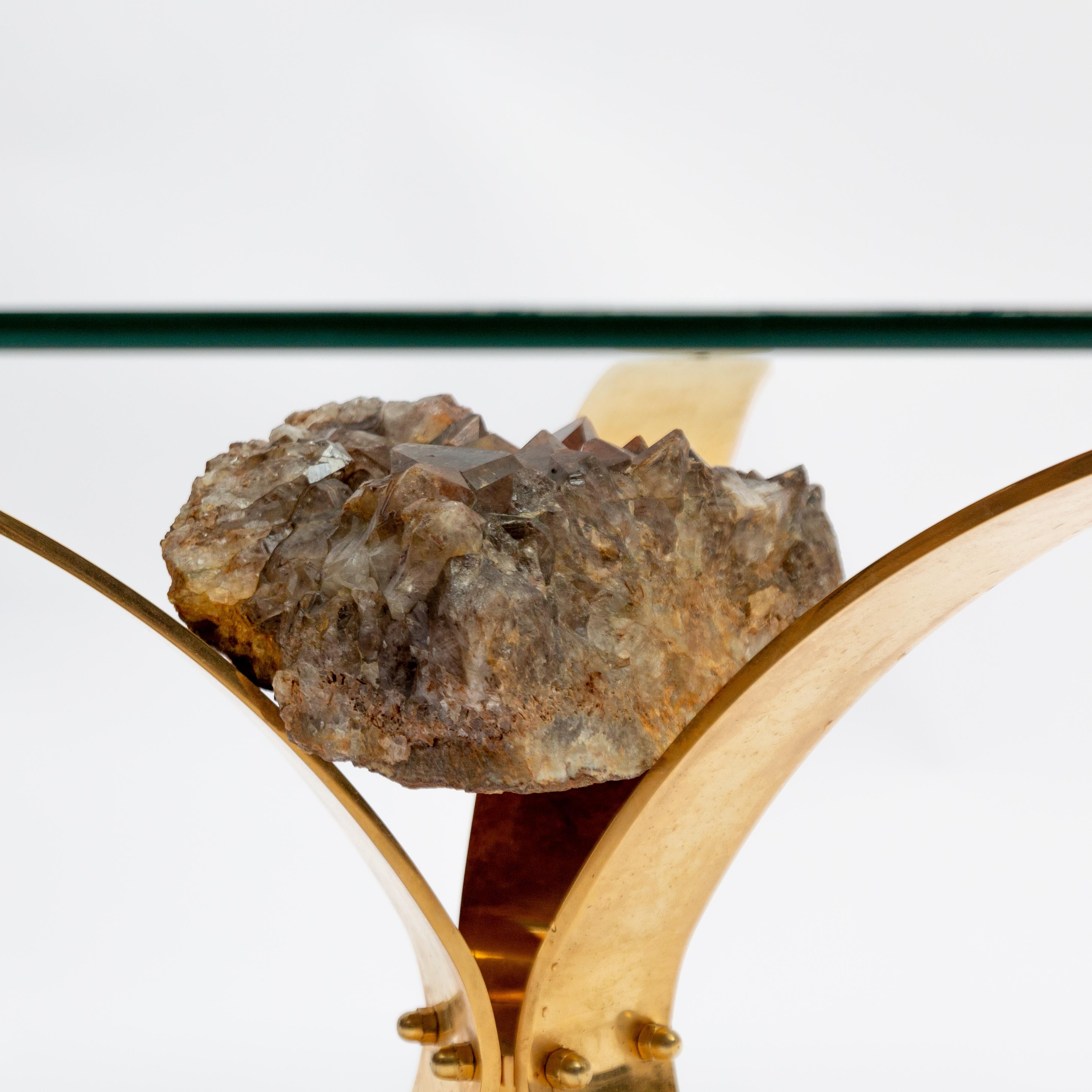 Couchtisch aus Mineralsteinen im Jaques Duval Brasseur-Stil, 1970er Jahre (Hollywood Regency) im Angebot