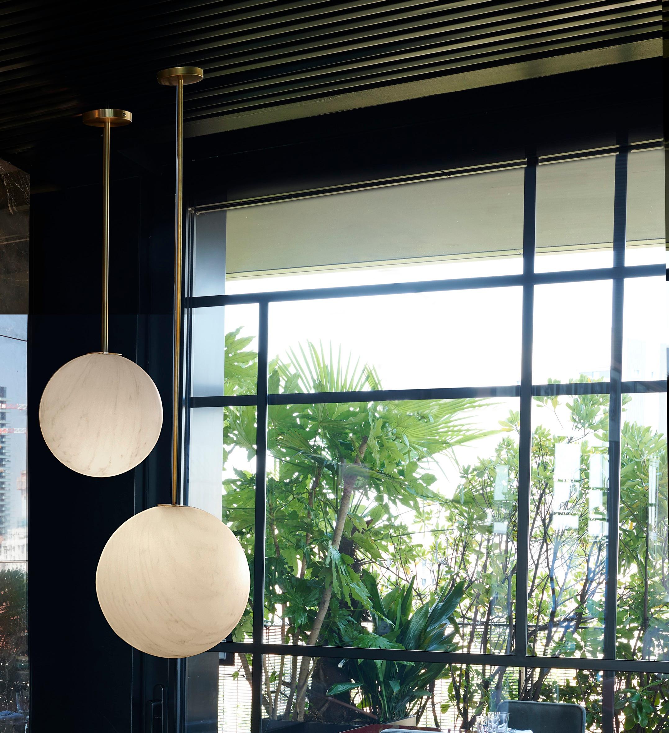 Post-Modern Mineral Tige 30 Large Hanging Lamp by SLIDE Studio For Sale