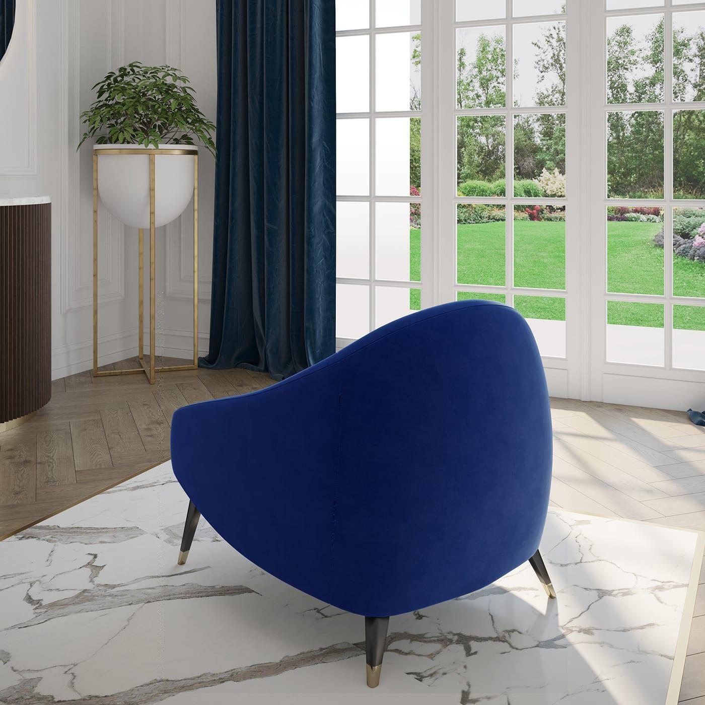 Italian Minerva Blue armchair