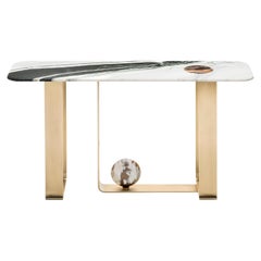 Consola Minerva de Mármol con Detalles de Corno Italiano, Mod. 7005S