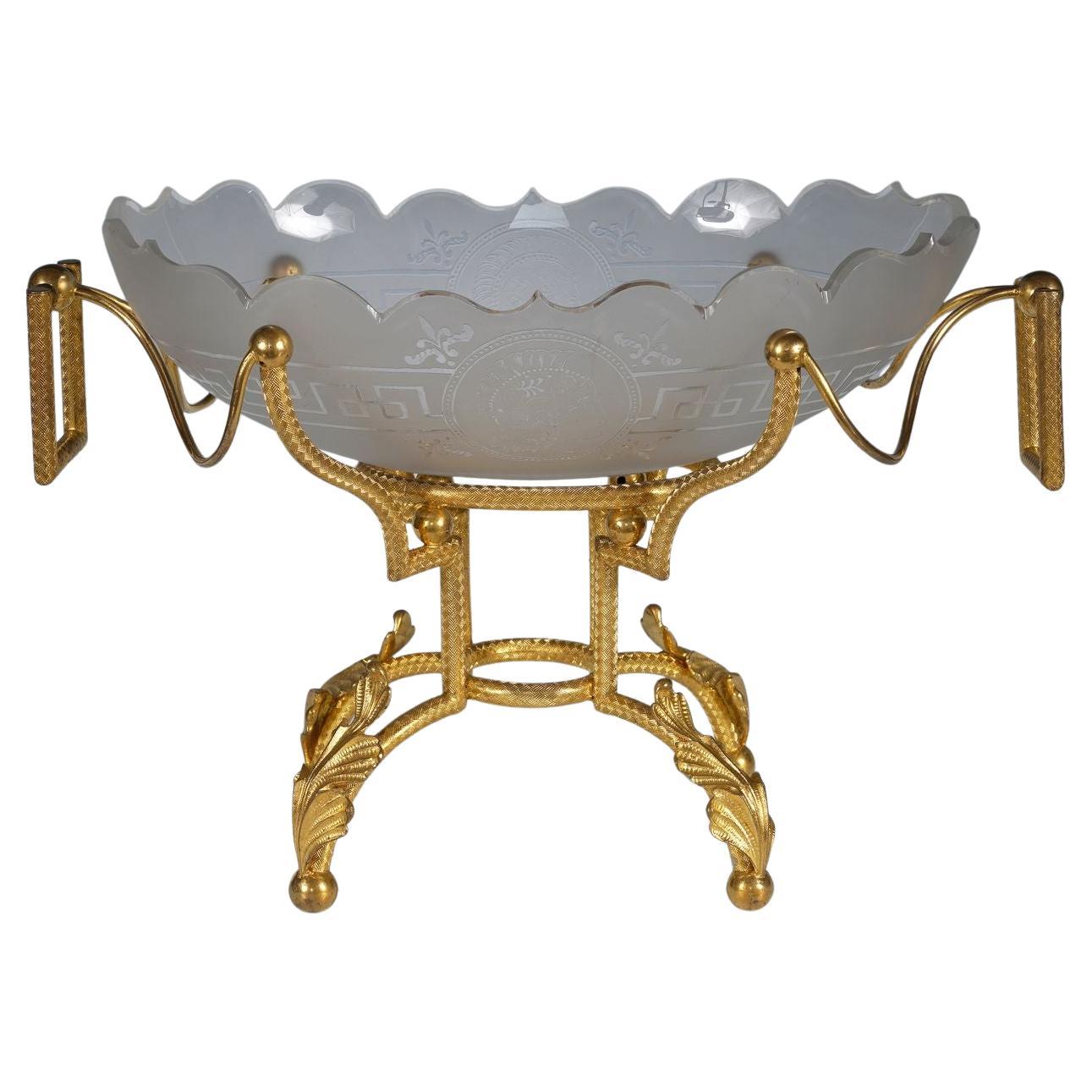 Coupe en cristal "Minerva" attr. à Baccarat, France, vers 1890