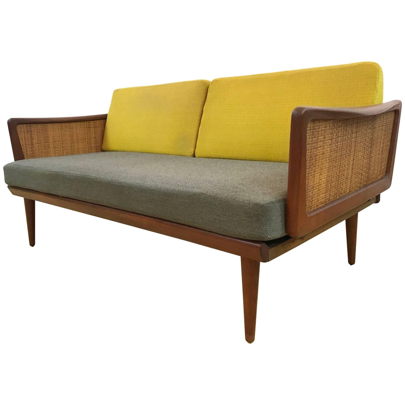 Minerva Danish Loveseat Daybed Designed by Peter Hvidt & Orla Mølgaard-Nielsen