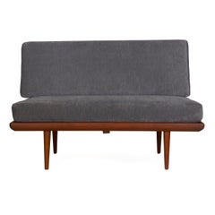 Minerva Danish Modern Teak Loveseat Sofa by Peter Hvidt & Orla Molgaard-Nielson