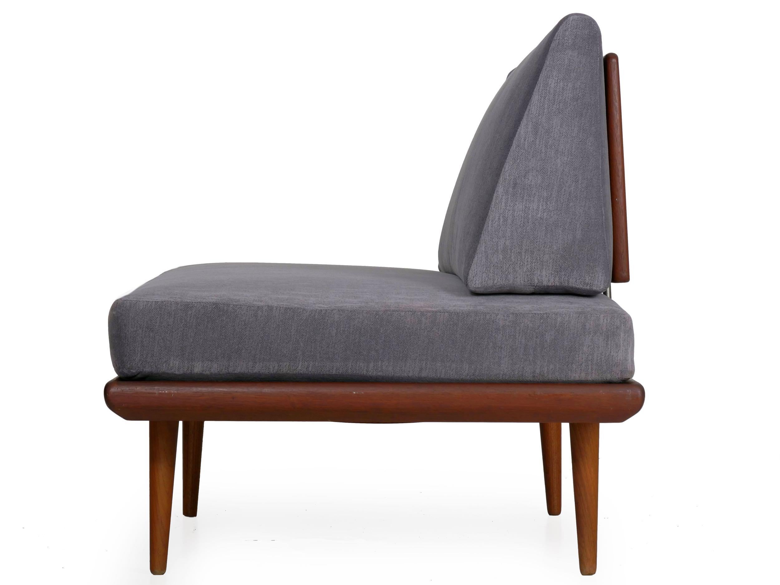 Mid-Century Modern Minerva Danish Modern Teak Loveseat Sofa by Peter Hvidt & Orla Molgaard-Nielson