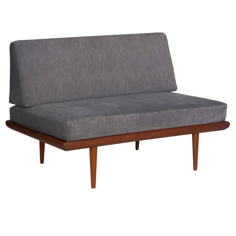 Minerva Danish Modern Teak Loveseat Sofa by Peter Hvidt and Orla MolgaardNielson For Sale at