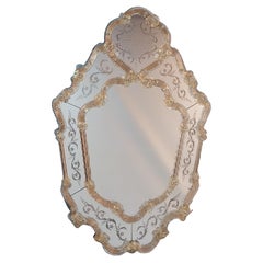 "Minerva" Murano Glass Mirror in Venetian Style, by Fratelli Tosi Murano