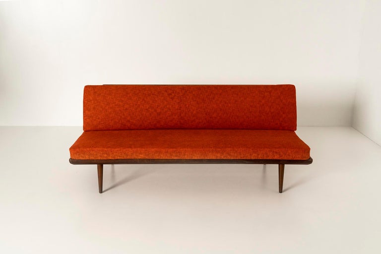 Stunning ‘minerva’ sofa by Peter Hvidt & Orla Mølgaard-Nielsen for France & Søn from the 1960s. Peter Hvidt and Orla Mølgaard-Nielsen have played a significant role in the internationalization of Danish design. Perfect proportions and observable