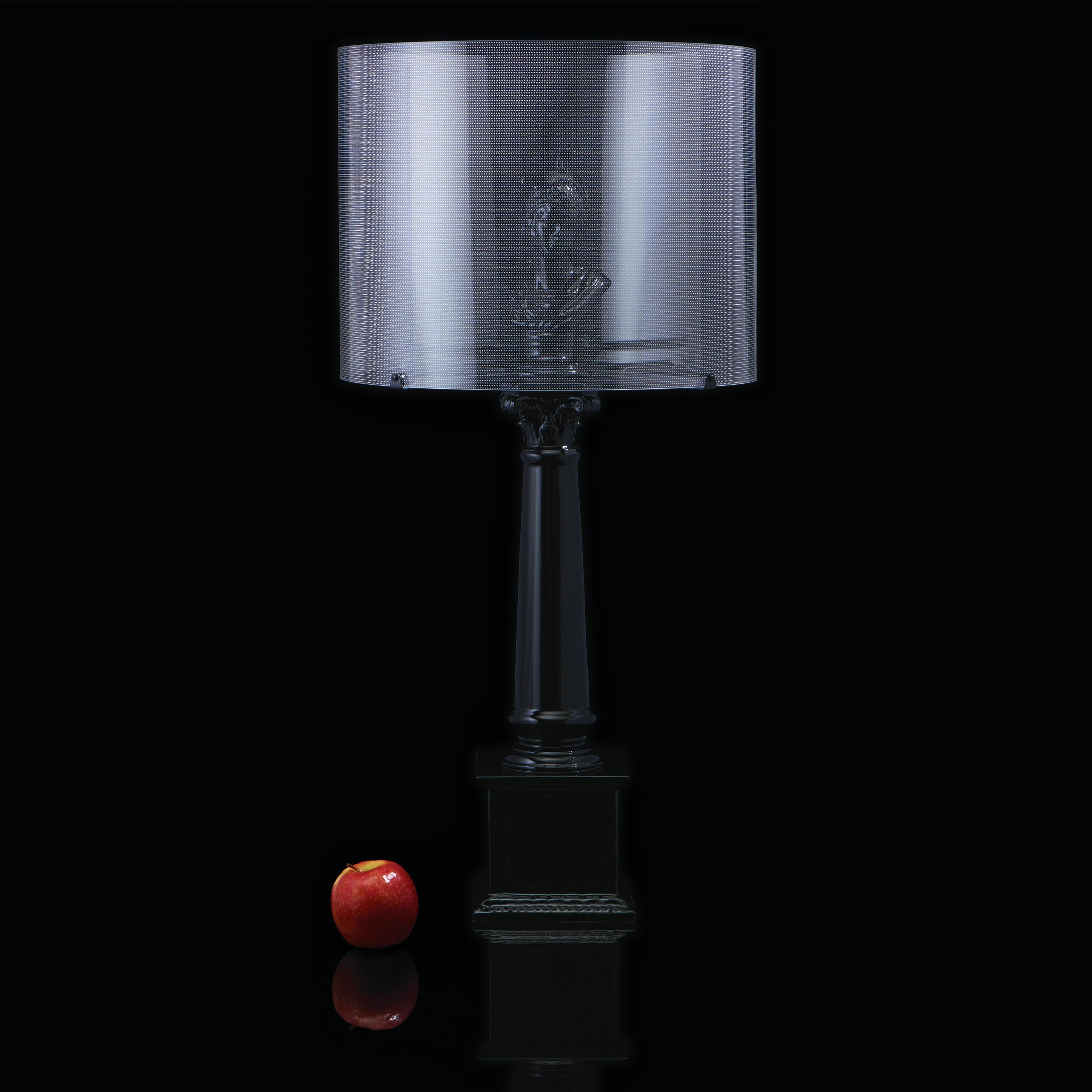 Italian Minerva Touch Lamp, Black For Sale