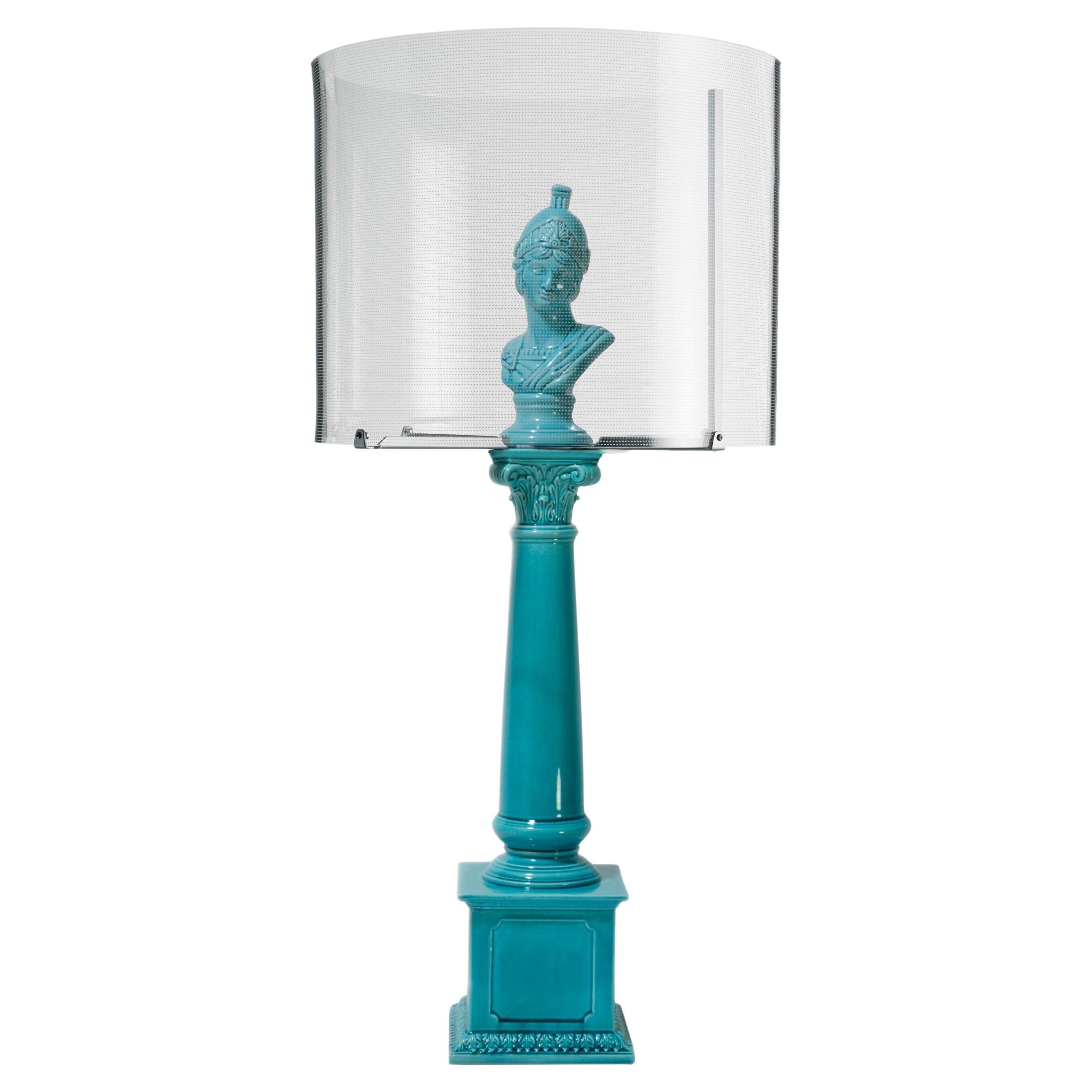 Minerva Touch Lamp, Turquoise For Sale