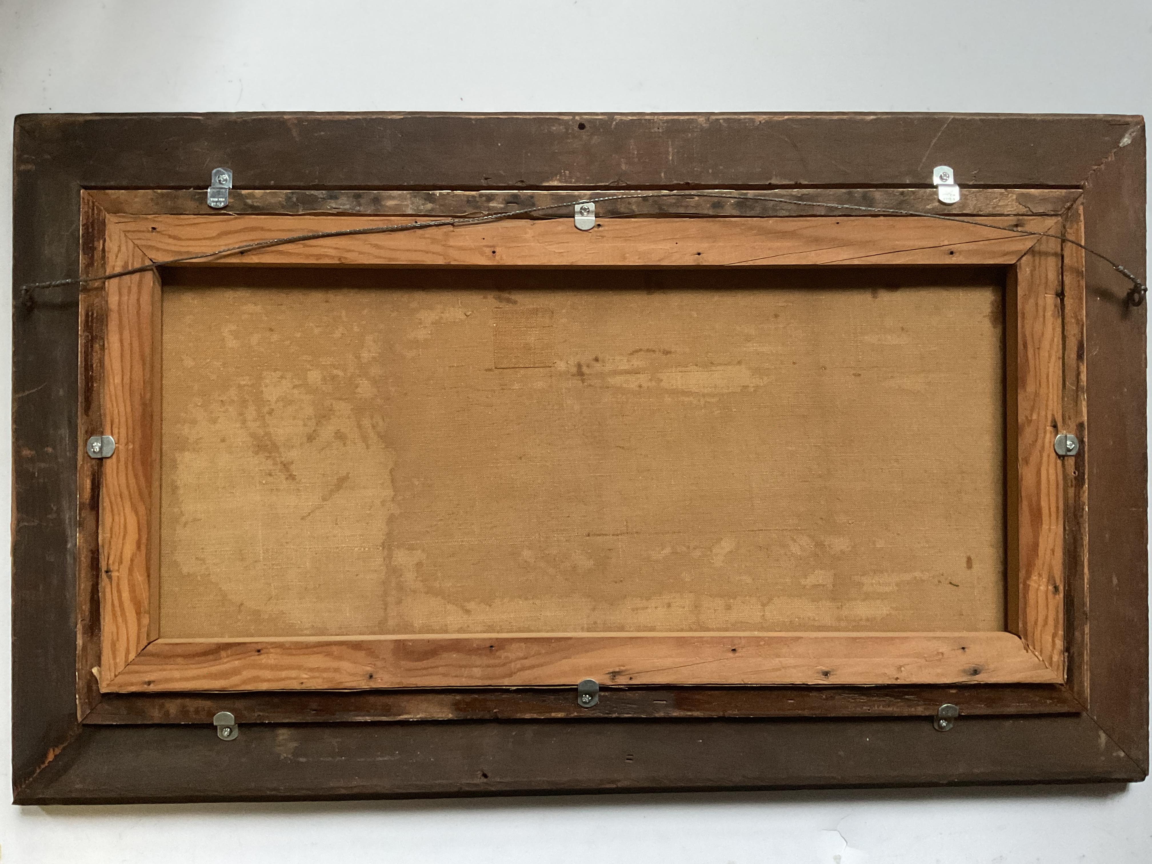 Raro cuadro al óleo de un pueblo minero de California o del Oeste, del artista cotizado M Treadwell en venta 2