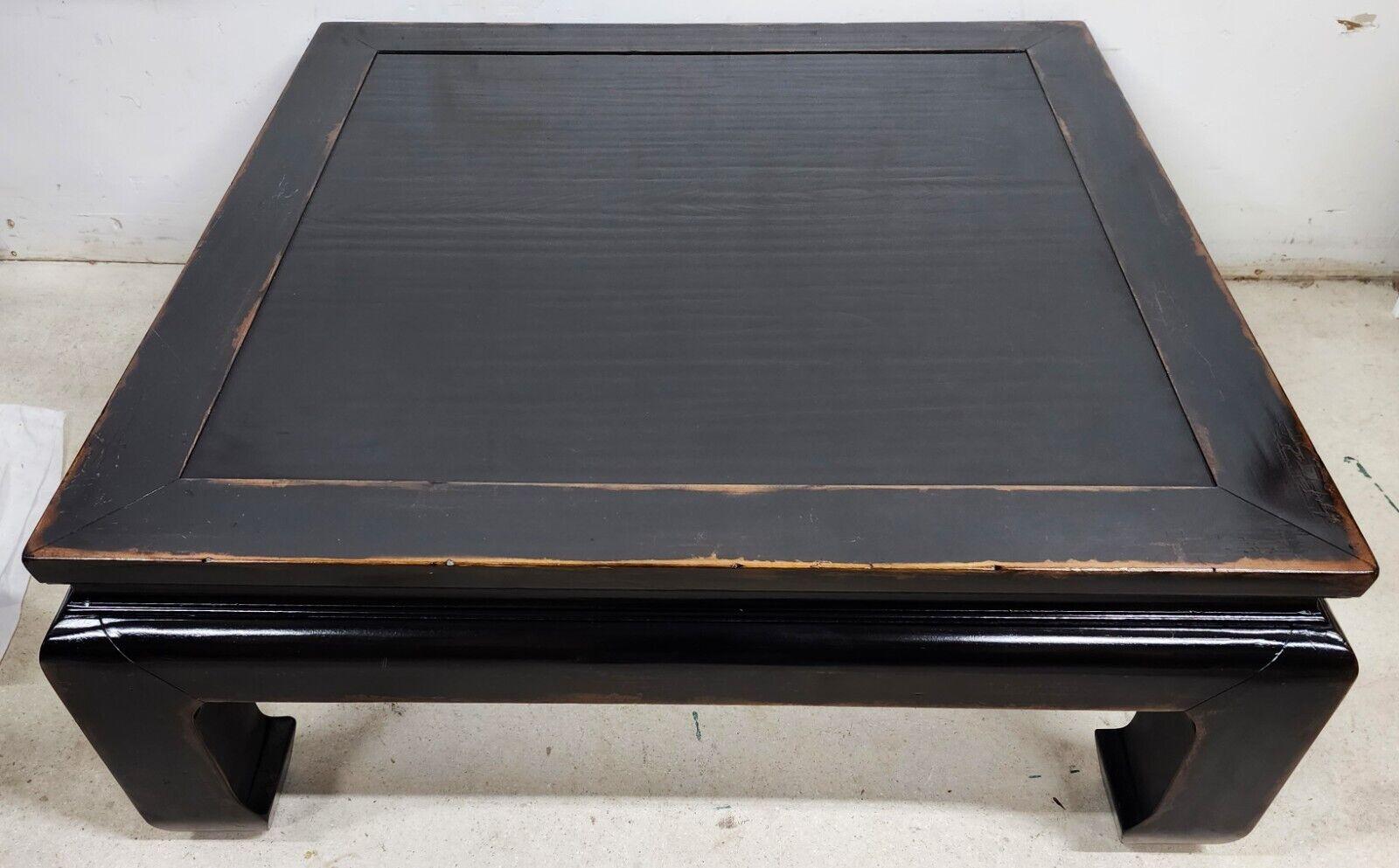For FULL item description click on CONTINUE READING at the bottom of this page.

Offering One Of Our Recent Palm Beach Estate Fine Furniture Acquisitions Of A
Ming Asian Opium Style Distressed Coffee Table
It was made intentionally to look