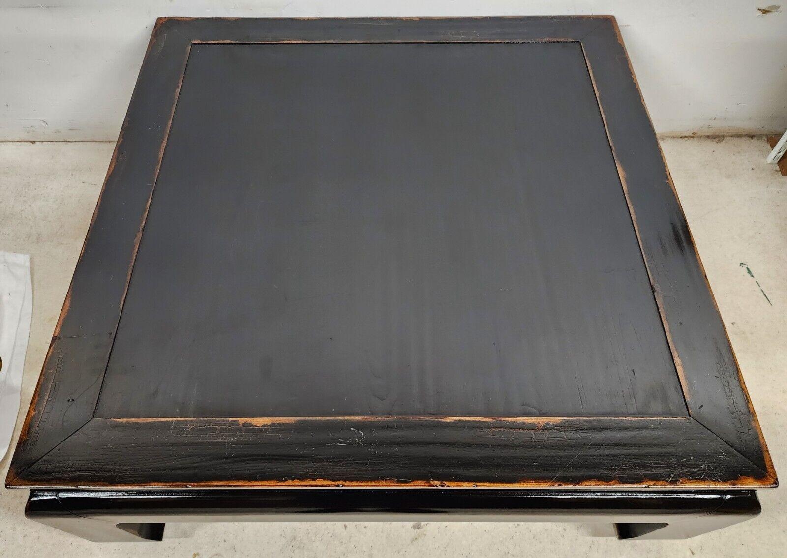 Ming Asian Coffee Table Opium Distressed In Good Condition In Lake Worth, FL