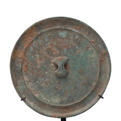Ming Bronze Mirror with Ingot Knob, c. 1450