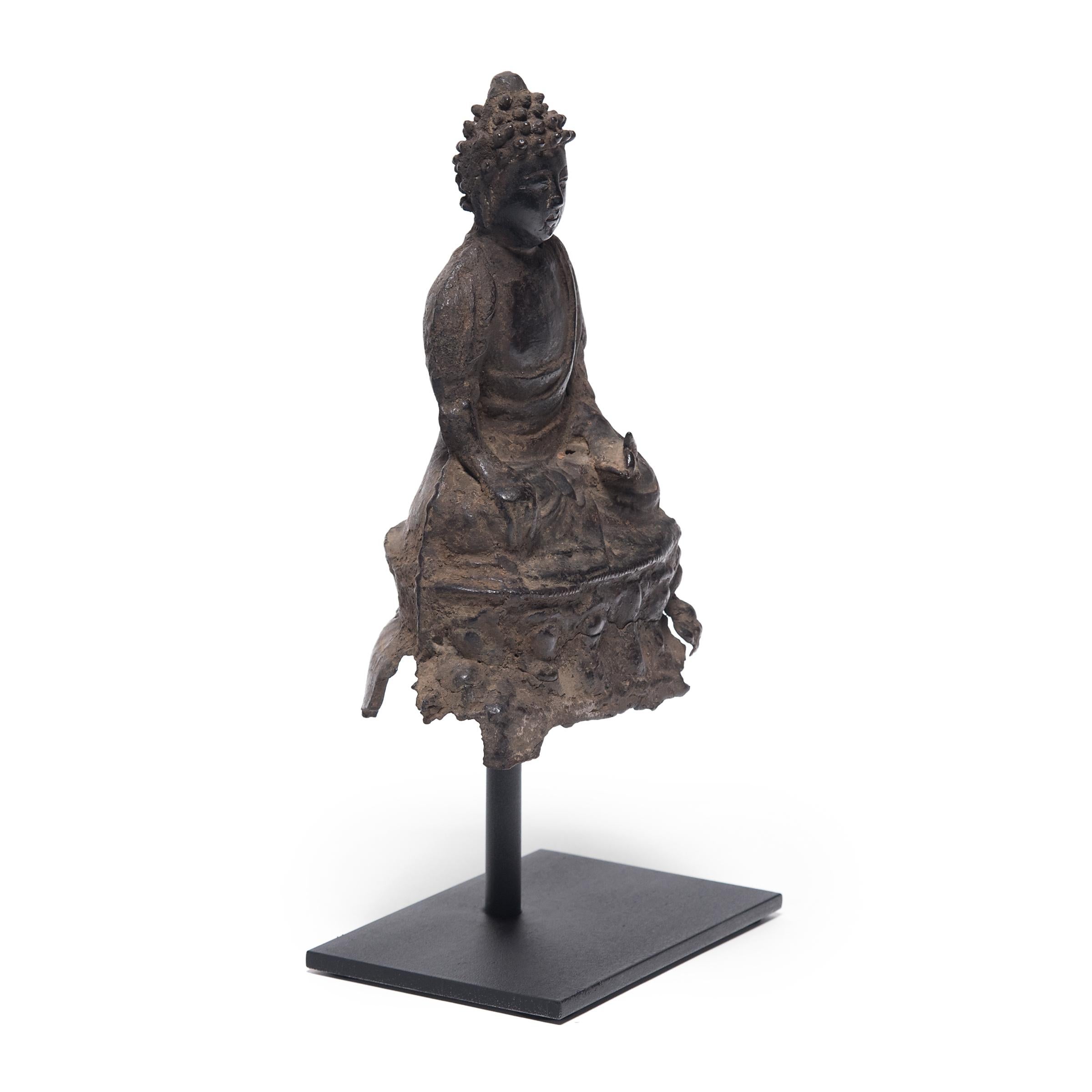 18th Century and Earlier Ming Bronze Seated Buddha, circa 1600