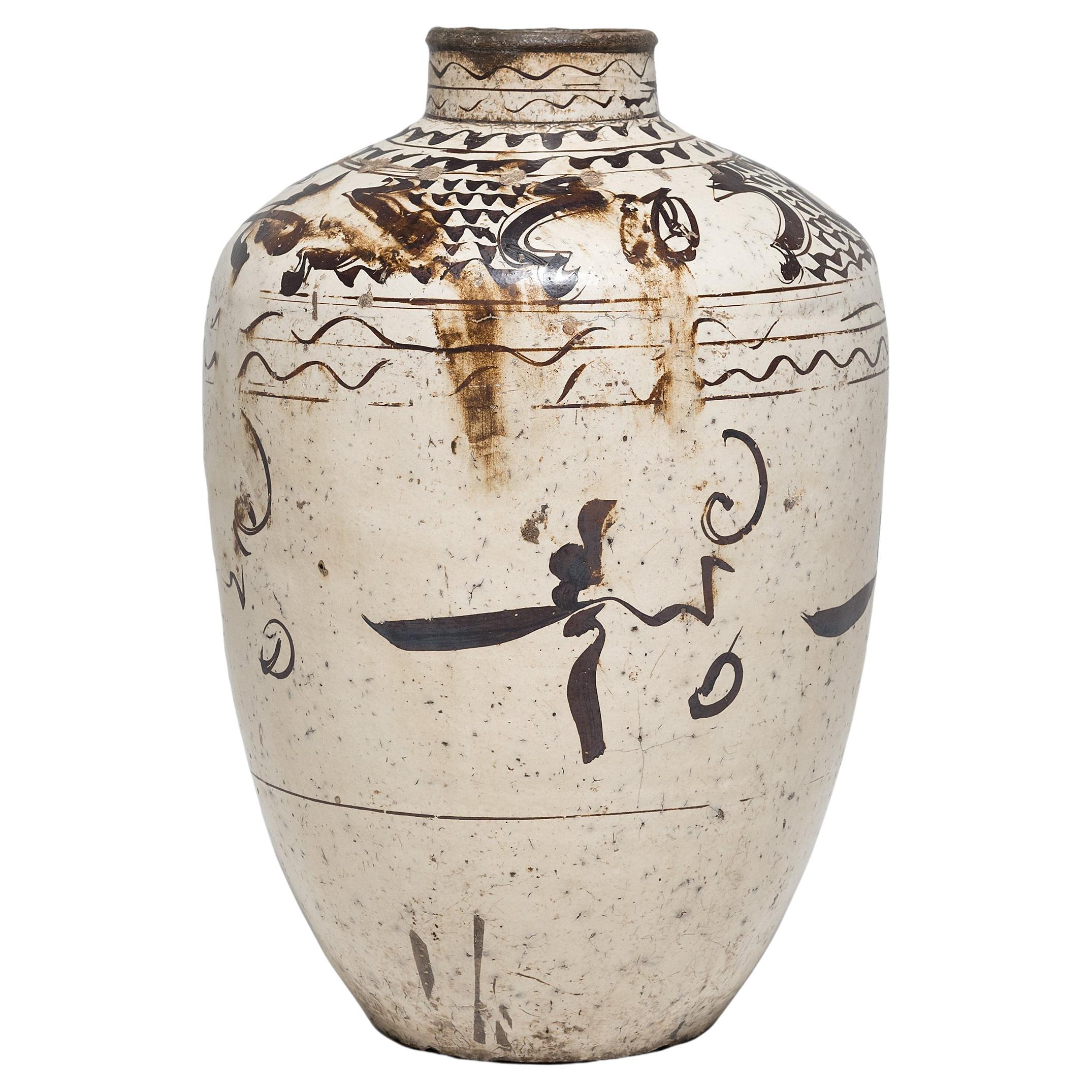 Ming Cizhou Wine Jar, c. 1600 For Sale
