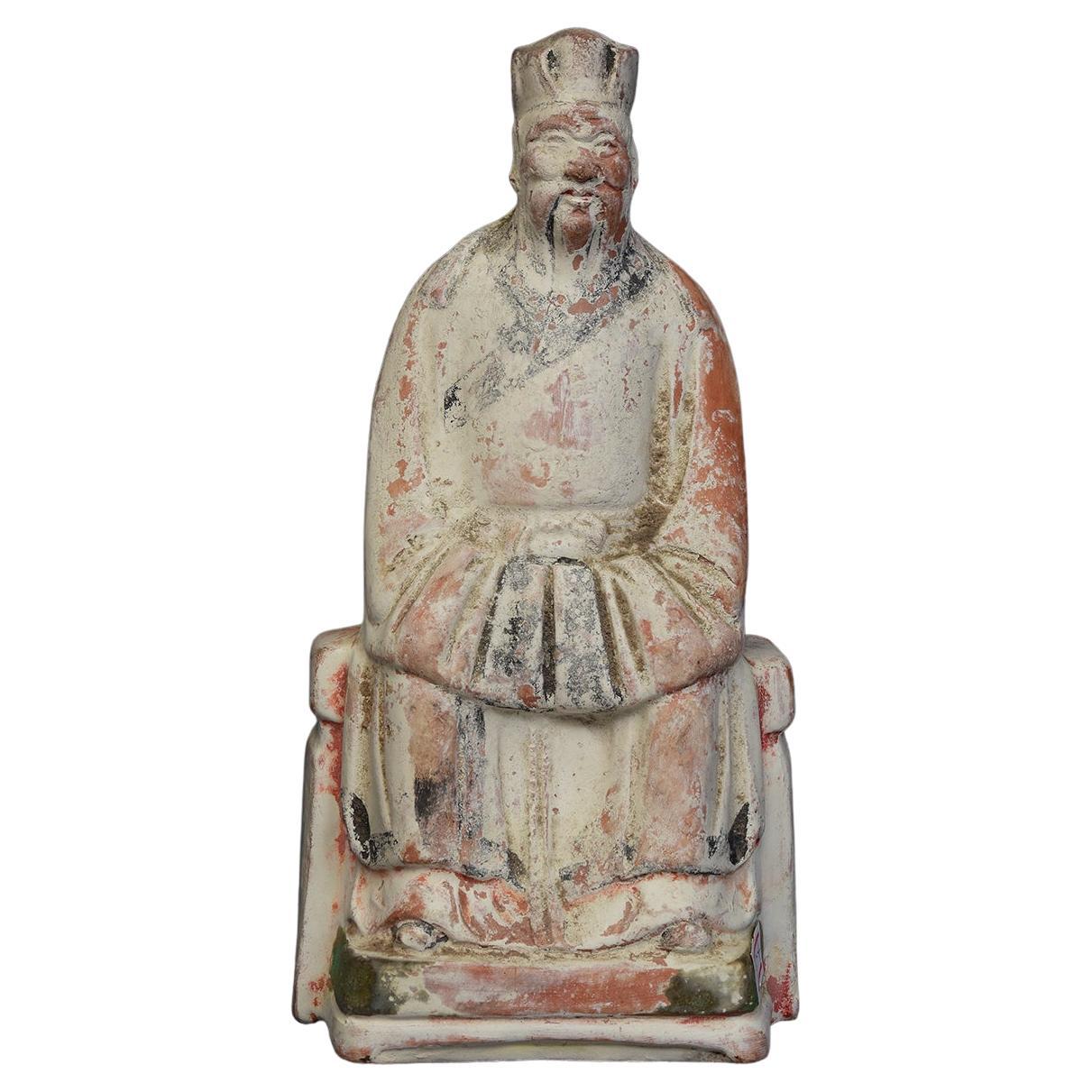 Immortel de la dynastie Ming, poterie chinoise peinte ancienne