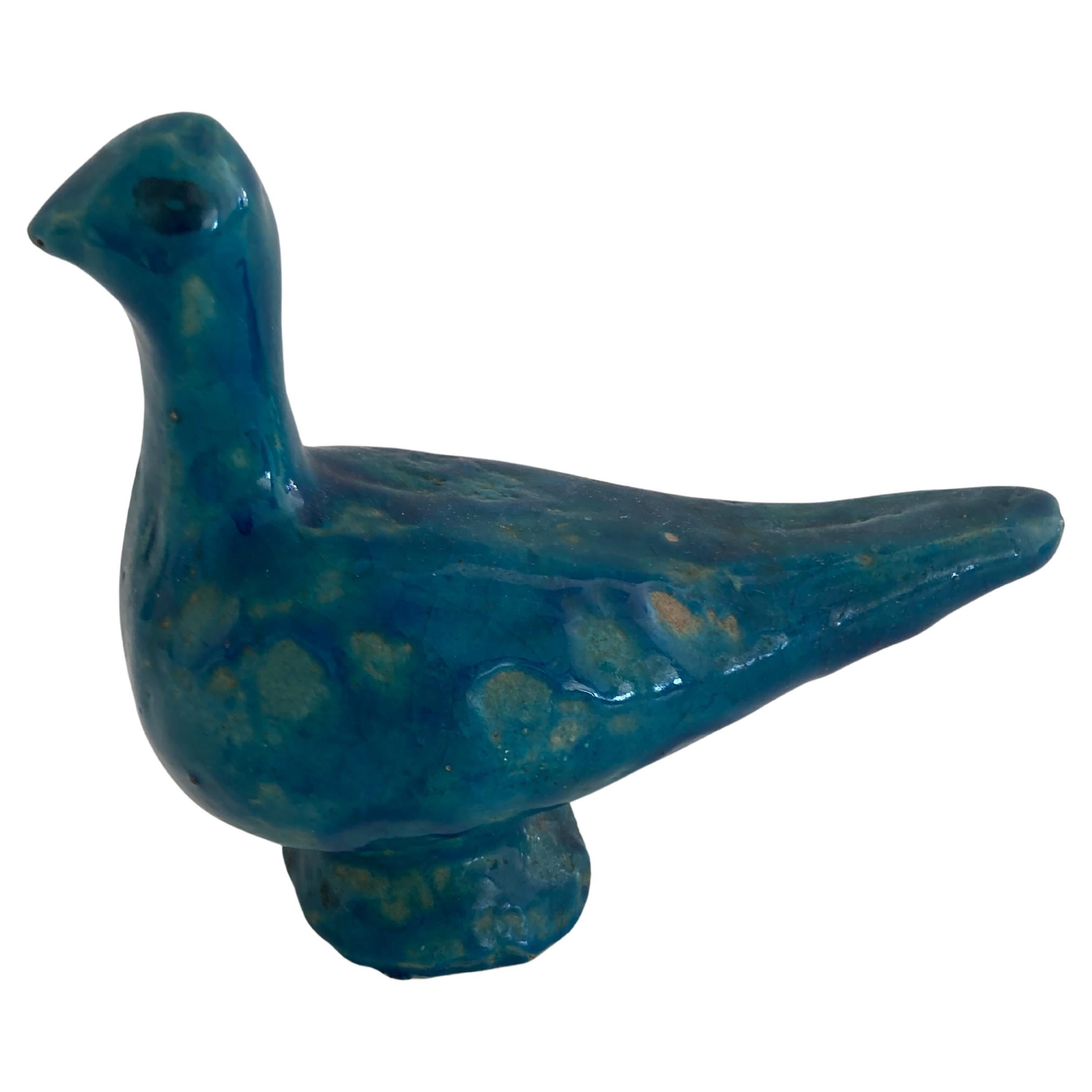 Ming Dynasty Blue Glazed Terra Cotta Bird