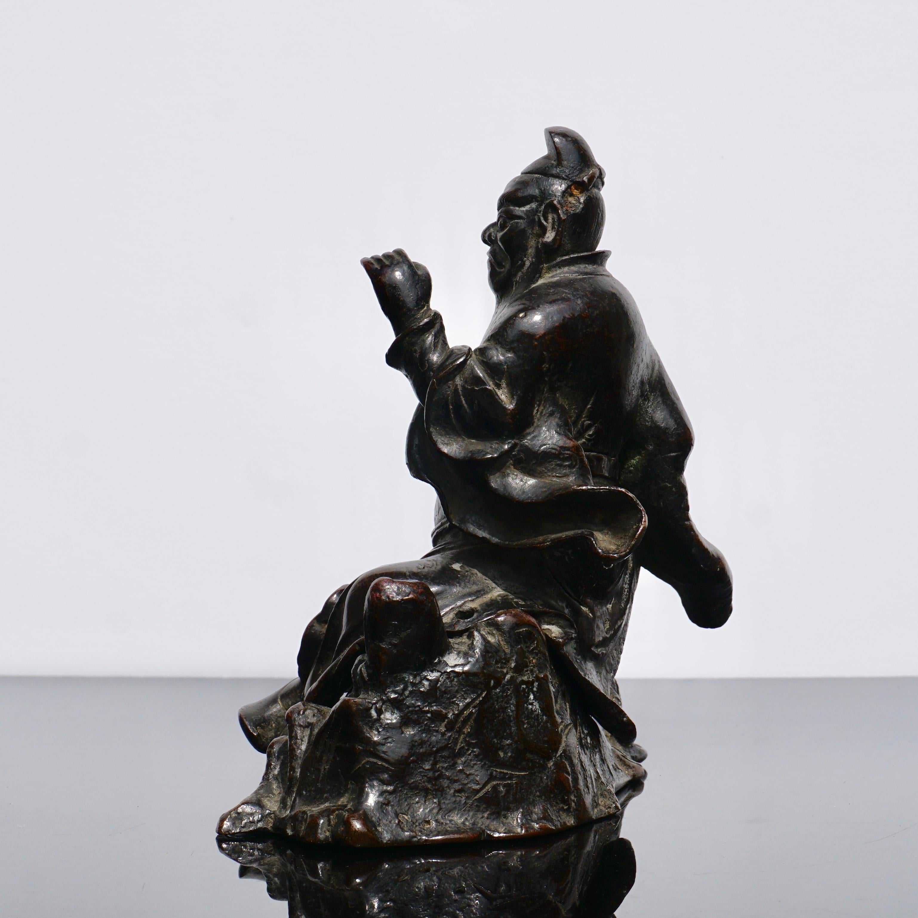 Ming Dynasty Bronze Figure of Guandi or Guan Yu 1