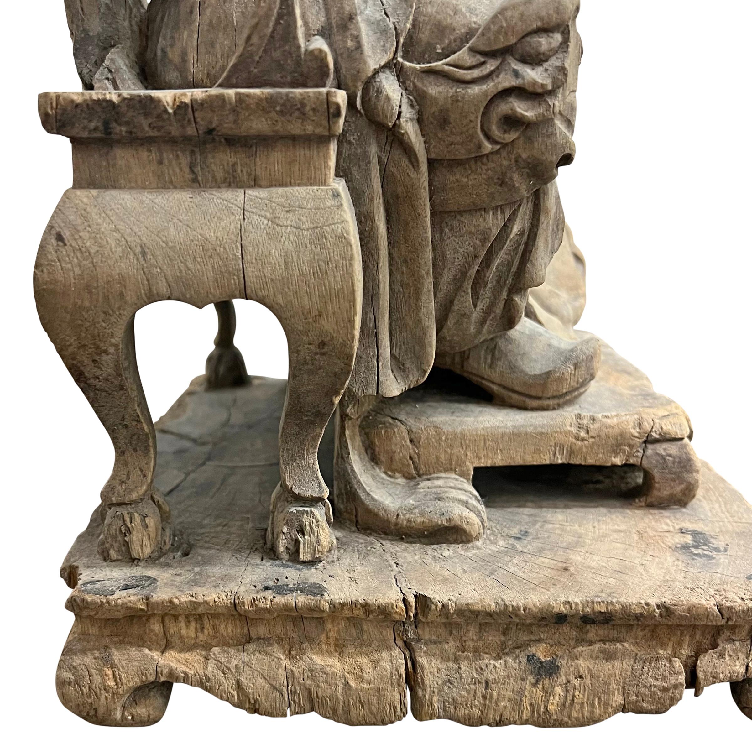 Ming Dynasty Carved Ancestor Figure For Sale 8