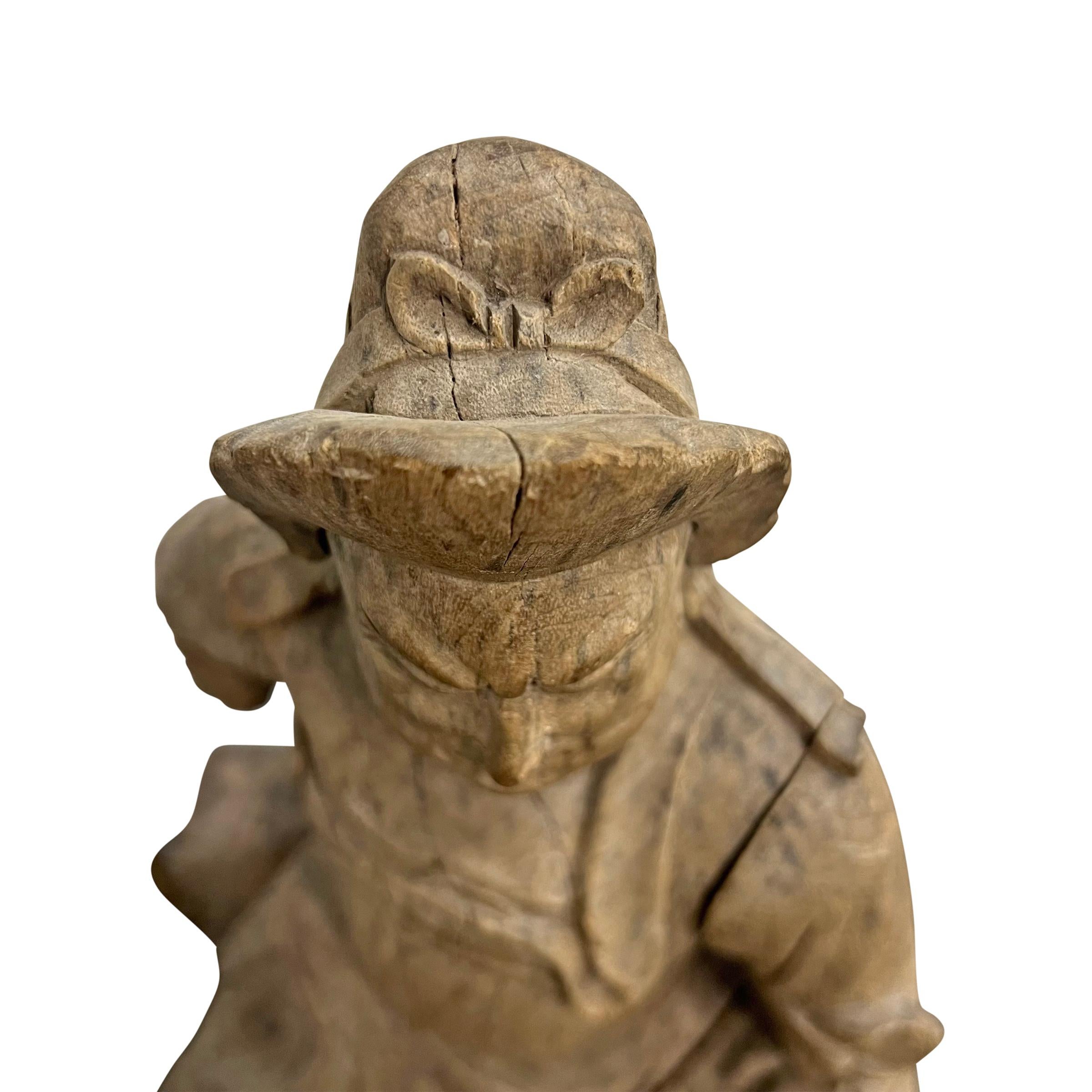 Ming Dynasty Carved Ancestor Figure For Sale 2