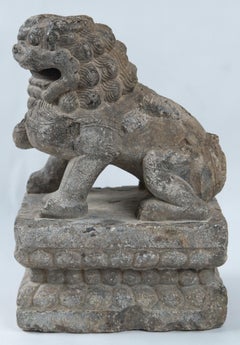 Ming Dynasty Carved Stone Foo Lion