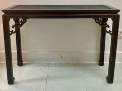 Ming Dynasty Chinese Console With Raffia Top