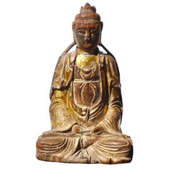 Ming Dynasty Gilt Carved Buddha Statue