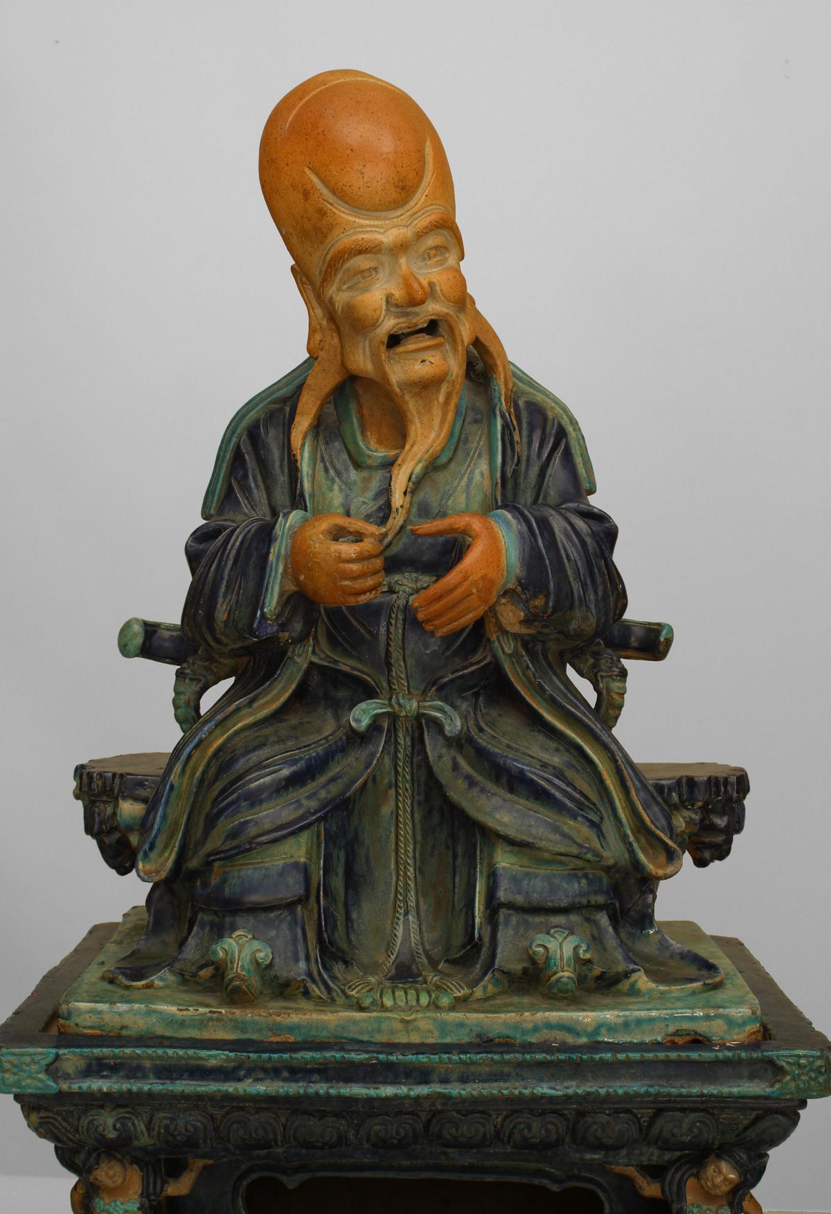 Ming Dynasty Porcelain Shou Lau Figure For Sale 9