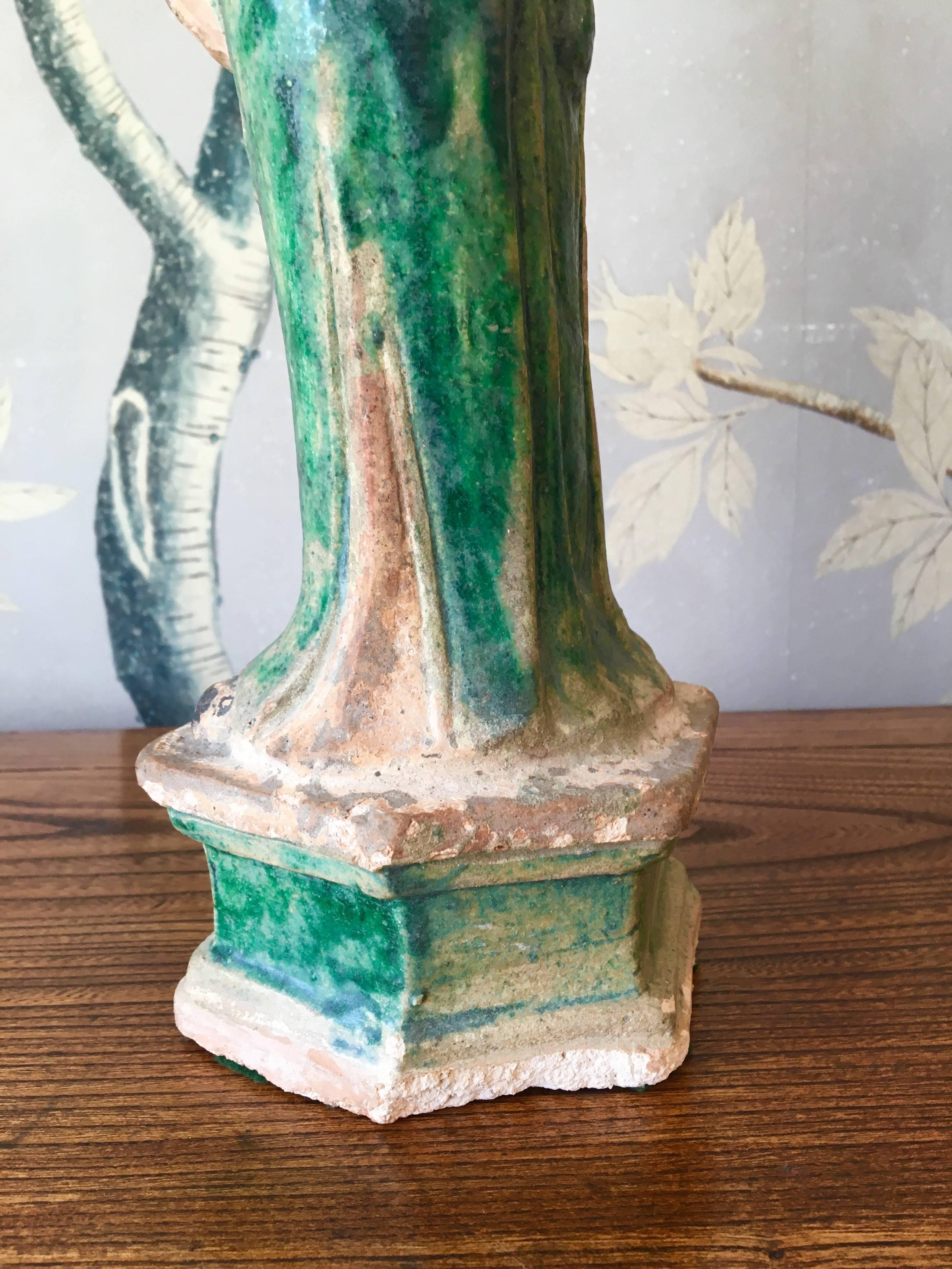 Ming Dynasty Pottery Figure In Good Condition For Sale In New York, NY