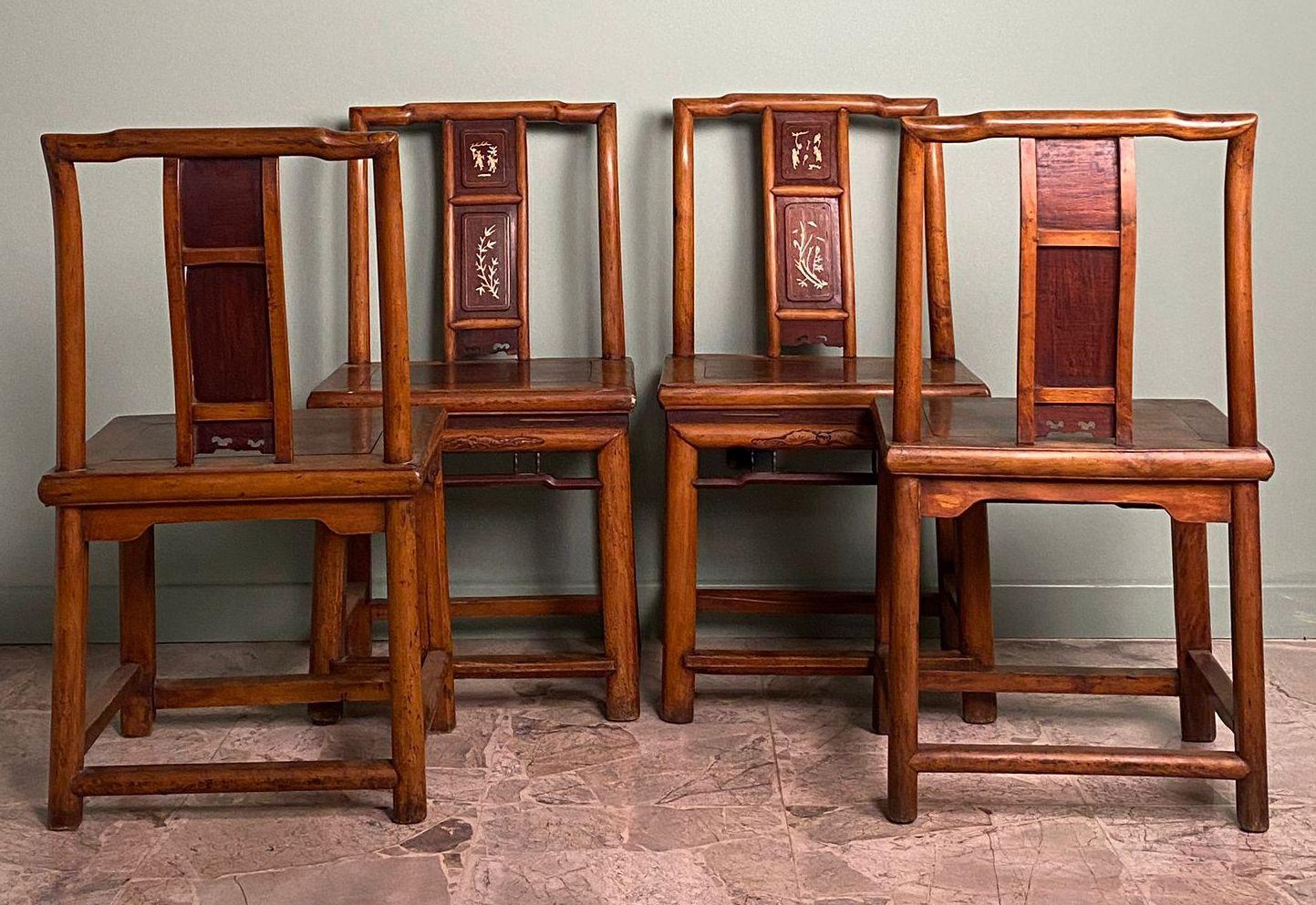 Ming Dynasty Style Four Chinese Ceremonial Chairs In Good Condition For Sale In Prato, Tuscany
