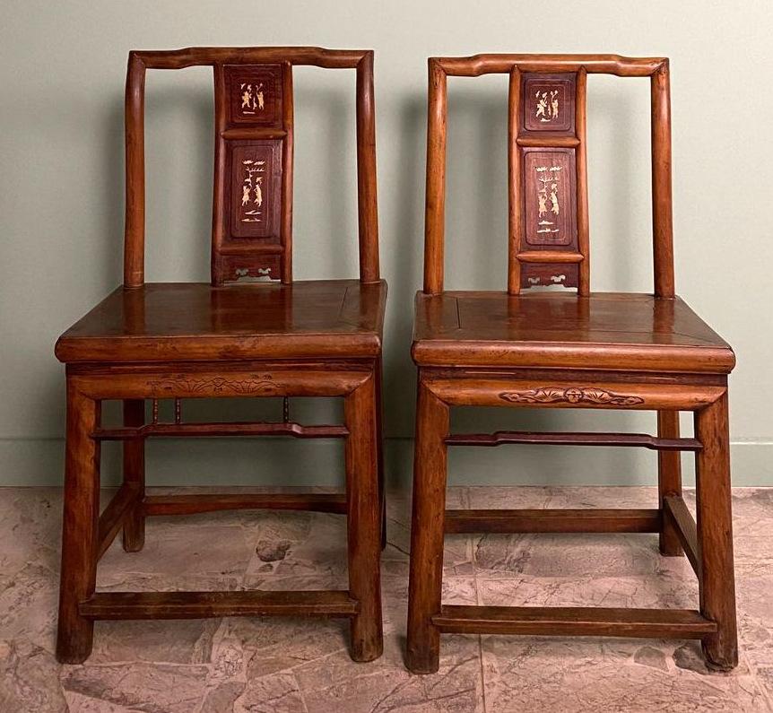 Hardwood Ming Dynasty Style Four Chinese Ceremonial Chairs For Sale